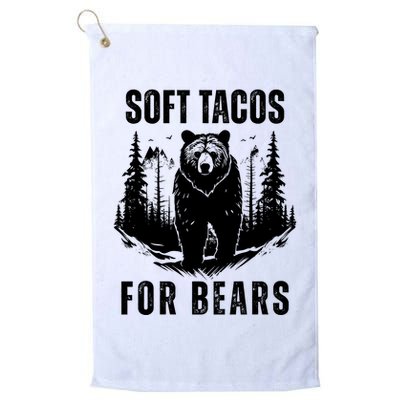 Soft Tacos For Bears Funny Camping Golf Towel