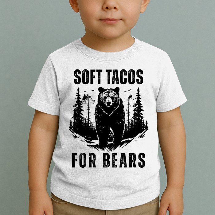 Soft Tacos For Bears Funny Camping Toddler T-Shirt