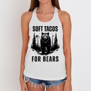 Soft Tacos For Bears Funny Camping Women's Knotted Racerback Tank