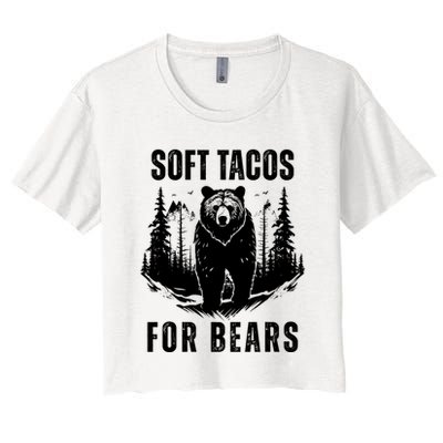 Soft Tacos For Bears Funny Camping Crop Top