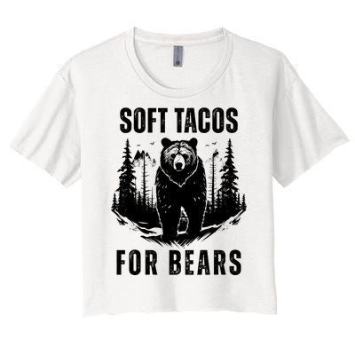 Soft Tacos For Bears Funny Camping Women's Crop Top Tee