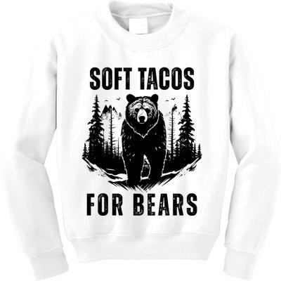 Soft Tacos For Bears Funny Camping Kids Sweatshirt