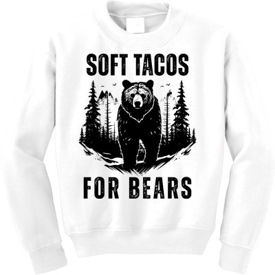 Soft Tacos For Bears Funny Camping Kids Sweatshirt