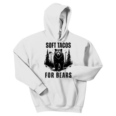 Soft Tacos For Bears Funny Camping Kids Hoodie