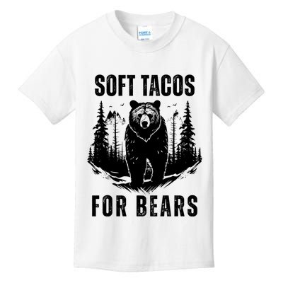 Soft Tacos For Bears Funny Camping Kids T-Shirt