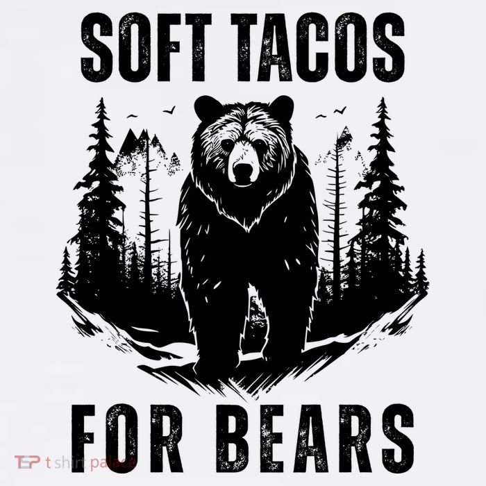 Soft Tacos For Bears Funny Camping Kids T-Shirt