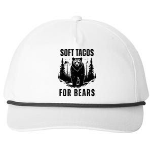 Soft Tacos For Bears Funny Camping Snapback Five-Panel Rope Hat