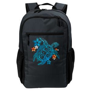 Sea Turtle Floral Tropical Pattern Daily Commute Backpack