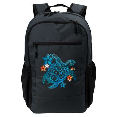 Sea Turtle Floral Tropical Pattern Daily Commute Backpack