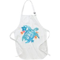 Sea Turtle Floral Tropical Pattern Apron