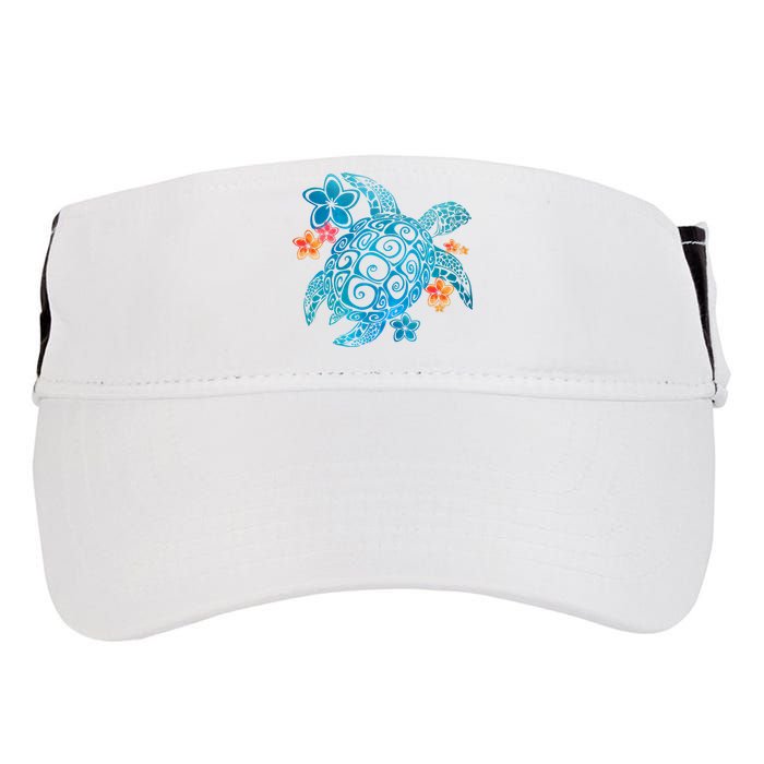 Sea Turtle Floral Tropical Pattern Adult Drive Performance Visor