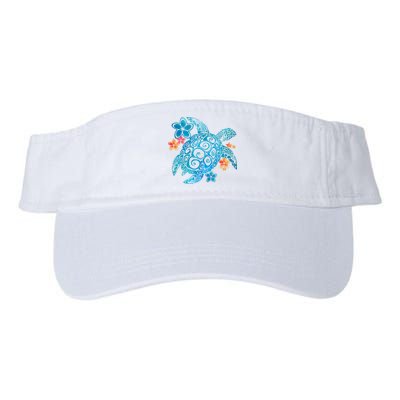 Sea Turtle Floral Tropical Pattern Visor