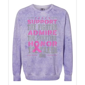 Support The Fighters Admire The Survivors Honor Colorblast Crewneck Sweatshirt