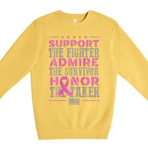 Support The Fighters Admire The Survivors Honor Premium Crewneck Sweatshirt