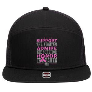 Support The Fighters Admire The Survivors Honor 7 Panel Mesh Trucker Snapback Hat