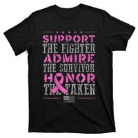 Support The Fighters Admire The Survivors Honor T-Shirt