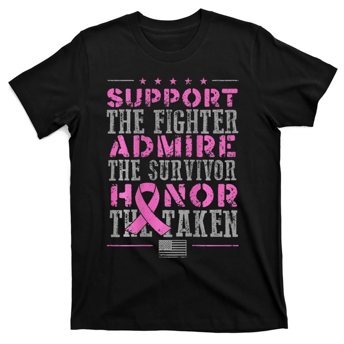 Support The Fighters Admire The Survivors Honor T-Shirt