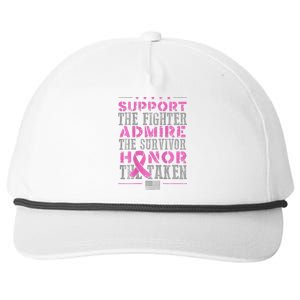 Support The Fighters Admire The Survivors Honor Snapback Five-Panel Rope Hat