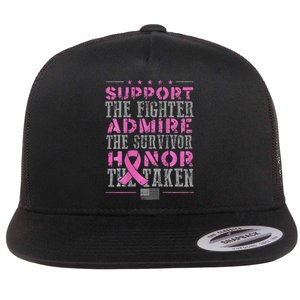 Support The Fighters Admire The Survivors Honor Flat Bill Trucker Hat