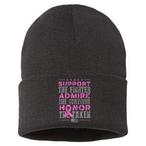 Support The Fighters Admire The Survivors Honor Sustainable Knit Beanie