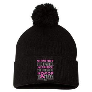 Support The Fighters Admire The Survivors Honor Pom Pom 12in Knit Beanie