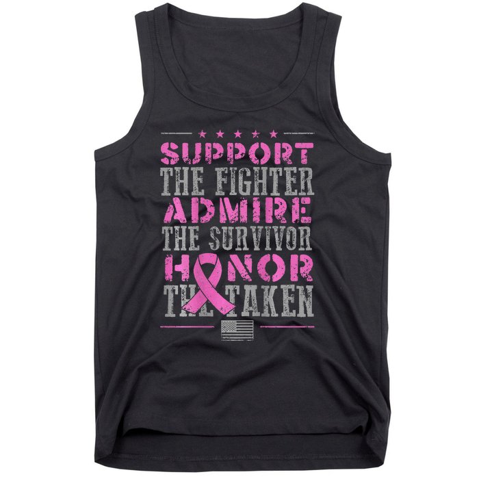 Support The Fighters Admire The Survivors Honor Tank Top