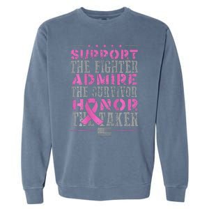 Support The Fighters Admire The Survivors Honor Garment-Dyed Sweatshirt