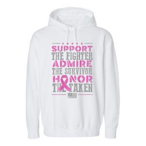 Support The Fighters Admire The Survivors Honor Garment-Dyed Fleece Hoodie