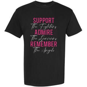 Support The Fighters Breast Cancer Awareness Month Garment-Dyed Heavyweight T-Shirt