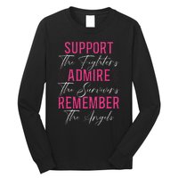 Support The Fighters Breast Cancer Awareness Month Long Sleeve Shirt