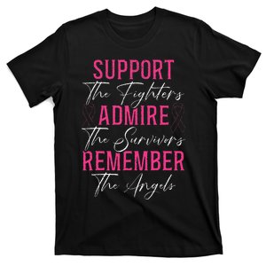 Support The Fighters Breast Cancer Awareness Month T-Shirt