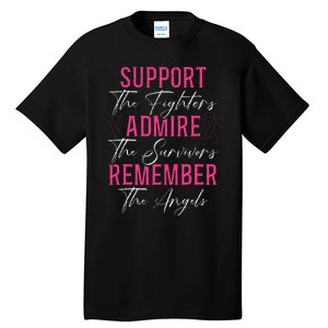 Support The Fighters Breast Cancer Awareness Month Tall T-Shirt