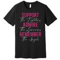 Support The Fighters Breast Cancer Awareness Month Premium T-Shirt