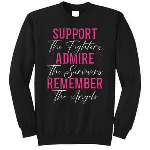 Support The Fighters Breast Cancer Awareness Month Tall Sweatshirt