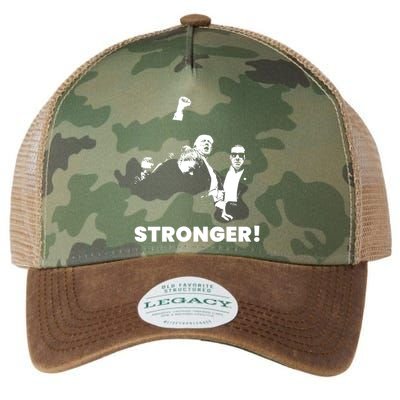 Stronger Trump Fight Support Legacy Tie Dye Trucker Hat