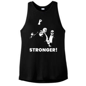 Stronger Trump Fight Support Ladies PosiCharge Tri-Blend Wicking Tank