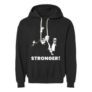 Stronger Trump Fight Support Garment-Dyed Fleece Hoodie