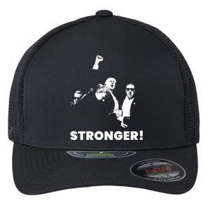 Stronger Trump Fight Support Flexfit Unipanel Trucker Cap