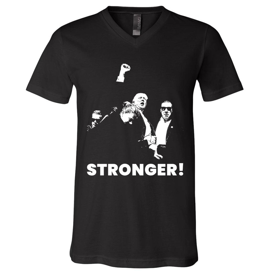 Stronger Trump Fight Support V-Neck T-Shirt