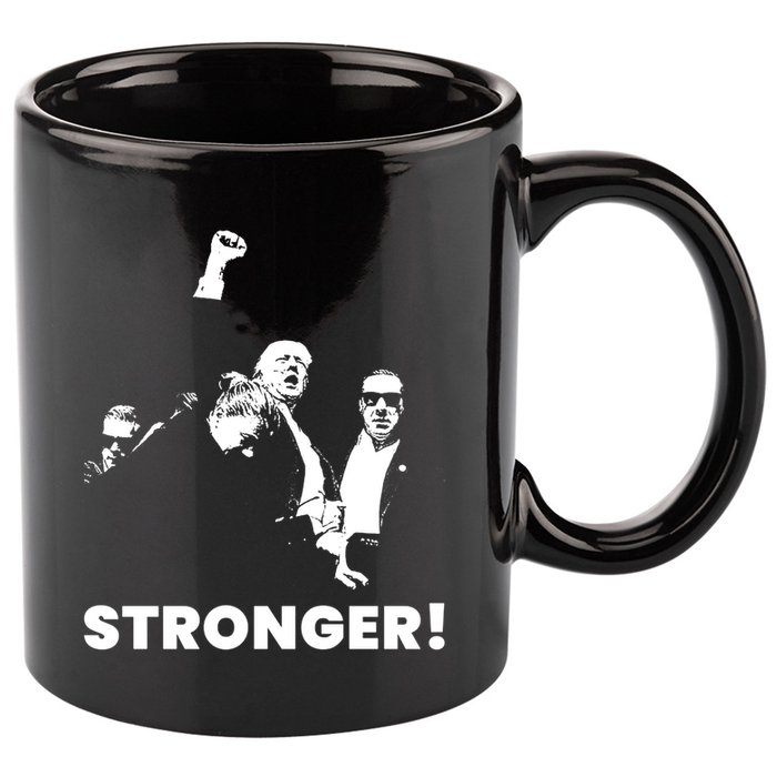 Stronger Trump Fight Support 11oz C Handle Ceramic Mug