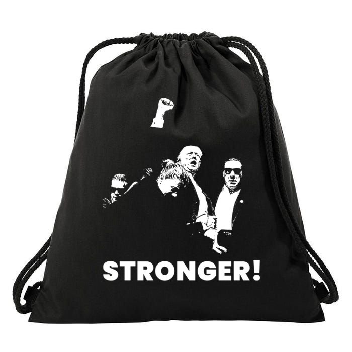 Stronger Trump Fight Support Drawstring Bag