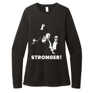 Stronger Trump Fight Support Womens CVC Long Sleeve Shirt