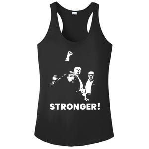 Stronger Trump Fight Support Ladies PosiCharge Competitor Racerback Tank