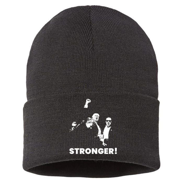 Stronger Trump Fight Support Sustainable Knit Beanie