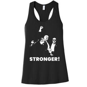 Stronger Trump Fight Support Women's Racerback Tank