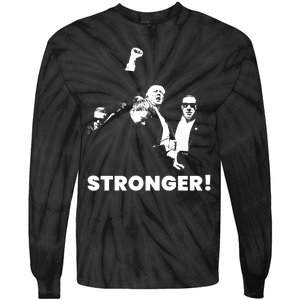 Stronger Trump Fight Support Tie-Dye Long Sleeve Shirt