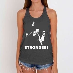 Stronger Trump Fight Support Women's Knotted Racerback Tank