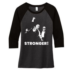 Stronger Trump Fight Support Women's Tri-Blend 3/4-Sleeve Raglan Shirt