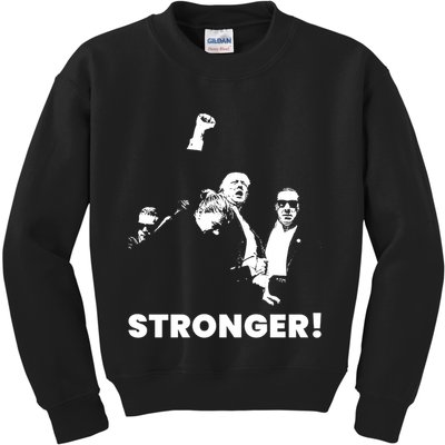 Stronger Trump Fight Support Kids Sweatshirt
