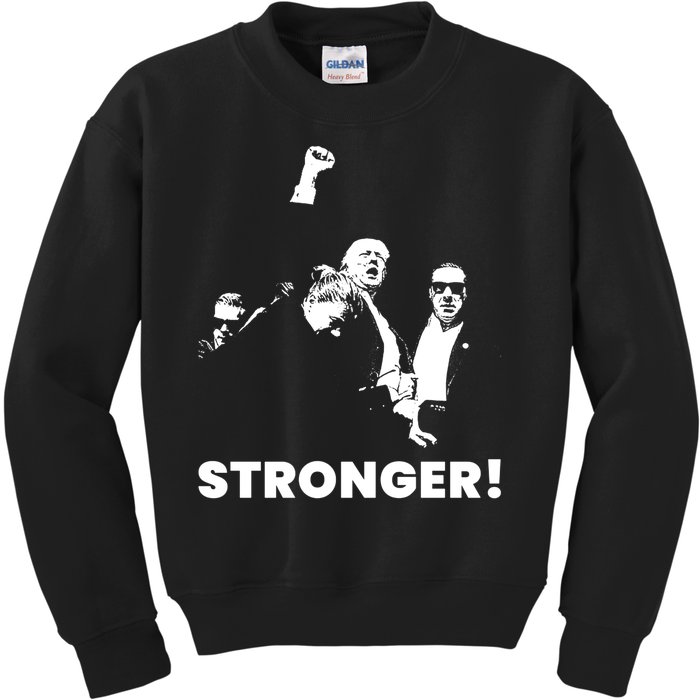 Stronger Trump Fight Support Kids Sweatshirt